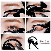 2pcs/set Multifunctional Cat Eyeliner Stencil Eyeshadow Eyebrow Stencils Eye liner Template Shape Guide